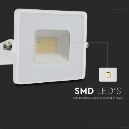 LED Naświetlacz LED/20W/230V 4000K IP65 biały