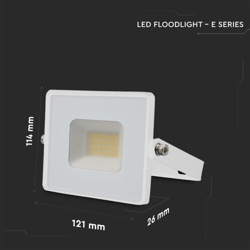 LED Naświetlacz LED/20W/230V 4000K IP65 biały