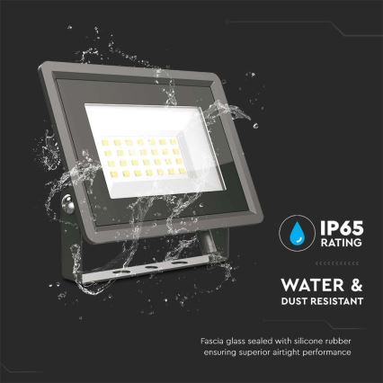 LED Naświetlacz LED/20W/230V 4000K IP65 czarny