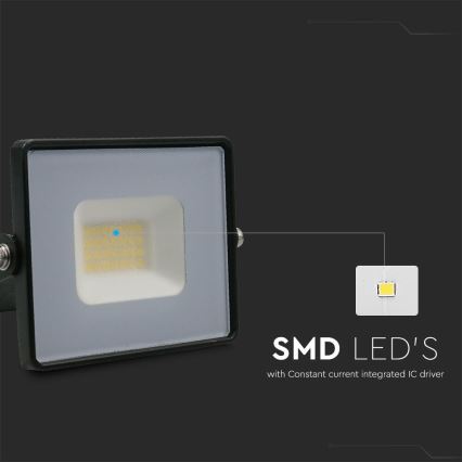 LED Naświetlacz LED/20W/230V 6500K IP65 czarny