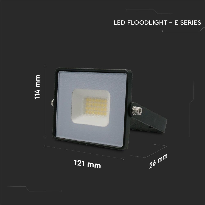 LED Naświetlacz LED/20W/230V 6500K IP65 czarny