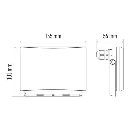 LED Naświetlacz LED/20W/230V IP65