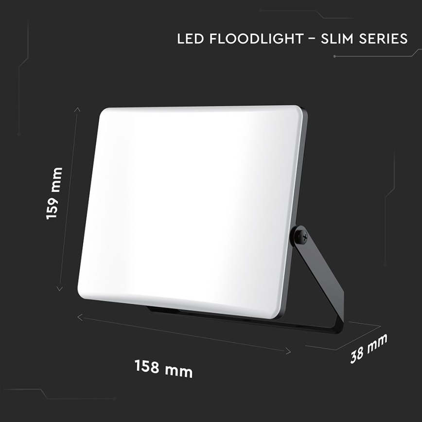 LED Naświetlacz LED/30W/230V 3000/4000/6500K IP65 czarny
