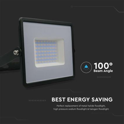 LED Naświetlacz LED/50W/230V 4000K IP65 czarne