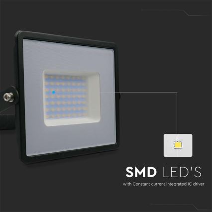 LED Naświetlacz LED/50W/230V 4000K IP65 czarne