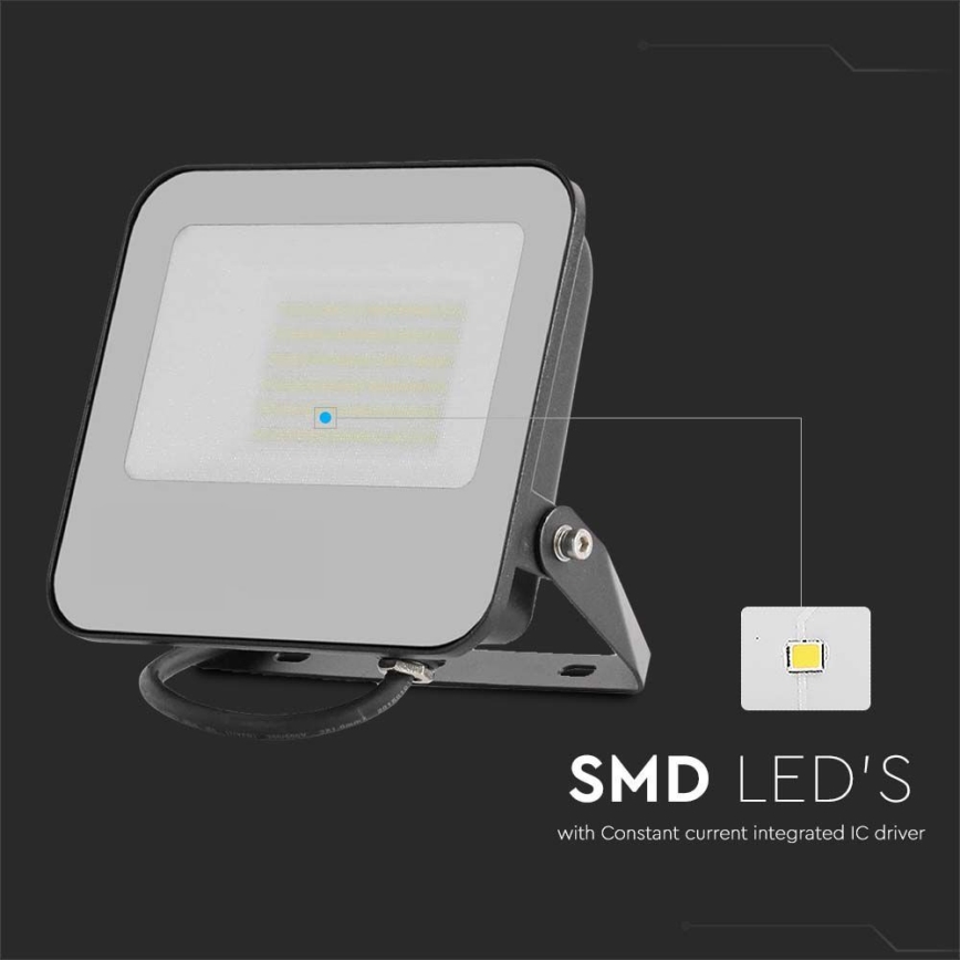 LED Naświetlacz LED/50W/230V 4000K IP65 czarny