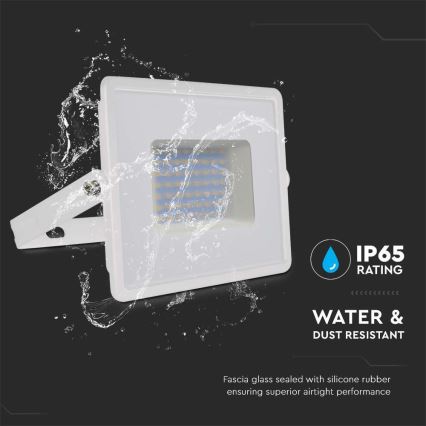 LED Naświetlacz LED/50W/230V 6500K IP65 biały