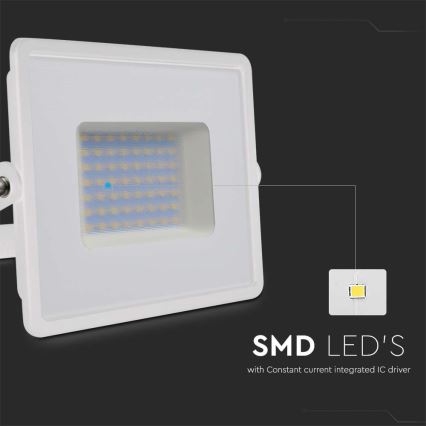 LED Naświetlacz LED/50W/230V 6500K IP65 biały