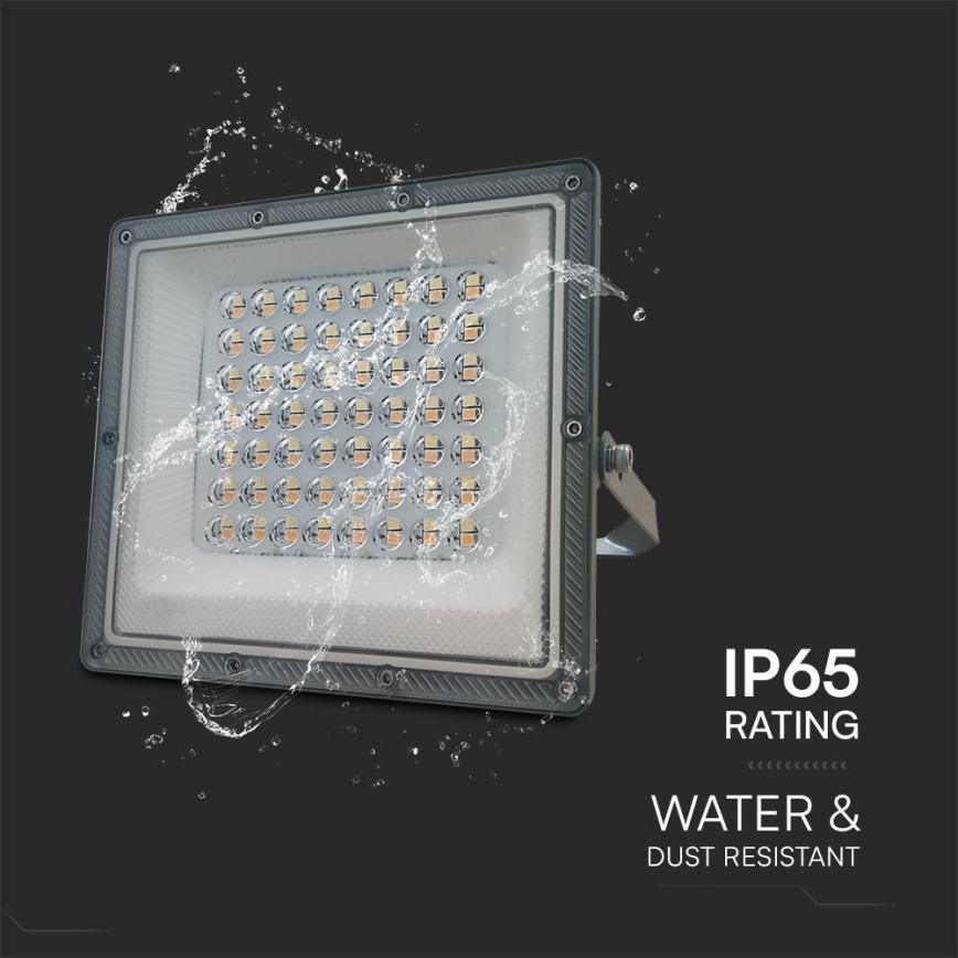 LED Naświetlacz LED/50W/230V IP65 3000/4000/6500K szary