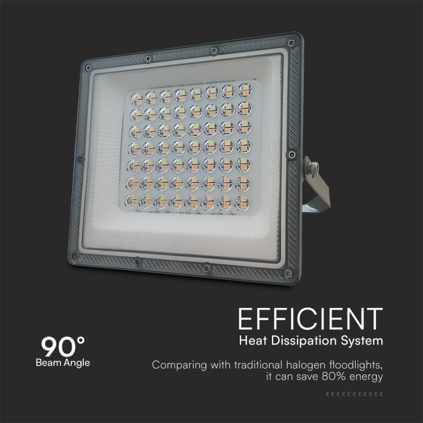 LED Naświetlacz LED/50W/230V IP65 3000/4000/6500K szary