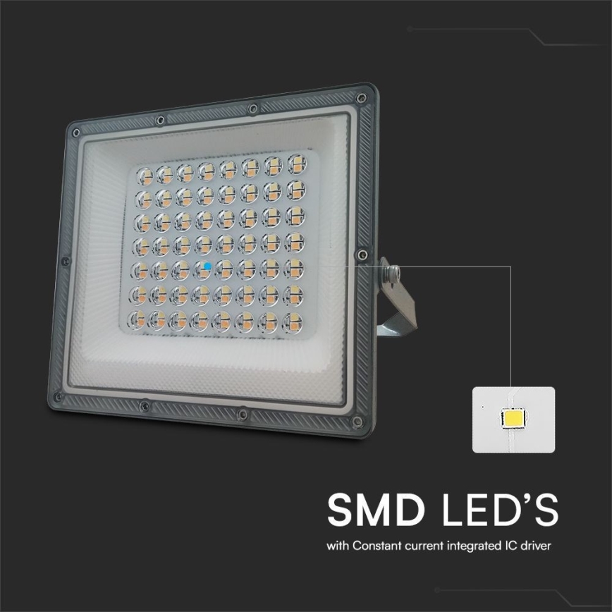 LED Naświetlacz LED/50W/230V IP65 3000/4000/6500K szary