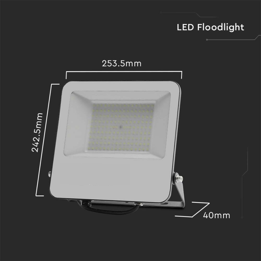 LED Naświetlacz SAMSUNG CHIP LED/100W/230V 4000K IP65 czarny