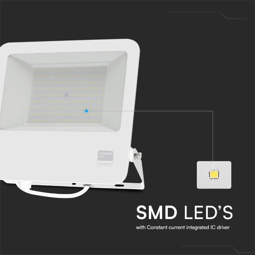 LED Naświetlacz SAMSUNG CHIP LED/100W/230V 6400K IP65 biały