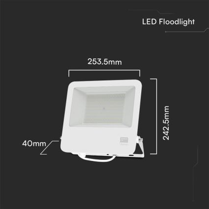 LED Naświetlacz SAMSUNG CHIP LED/100W/230V 6400K IP65 biały