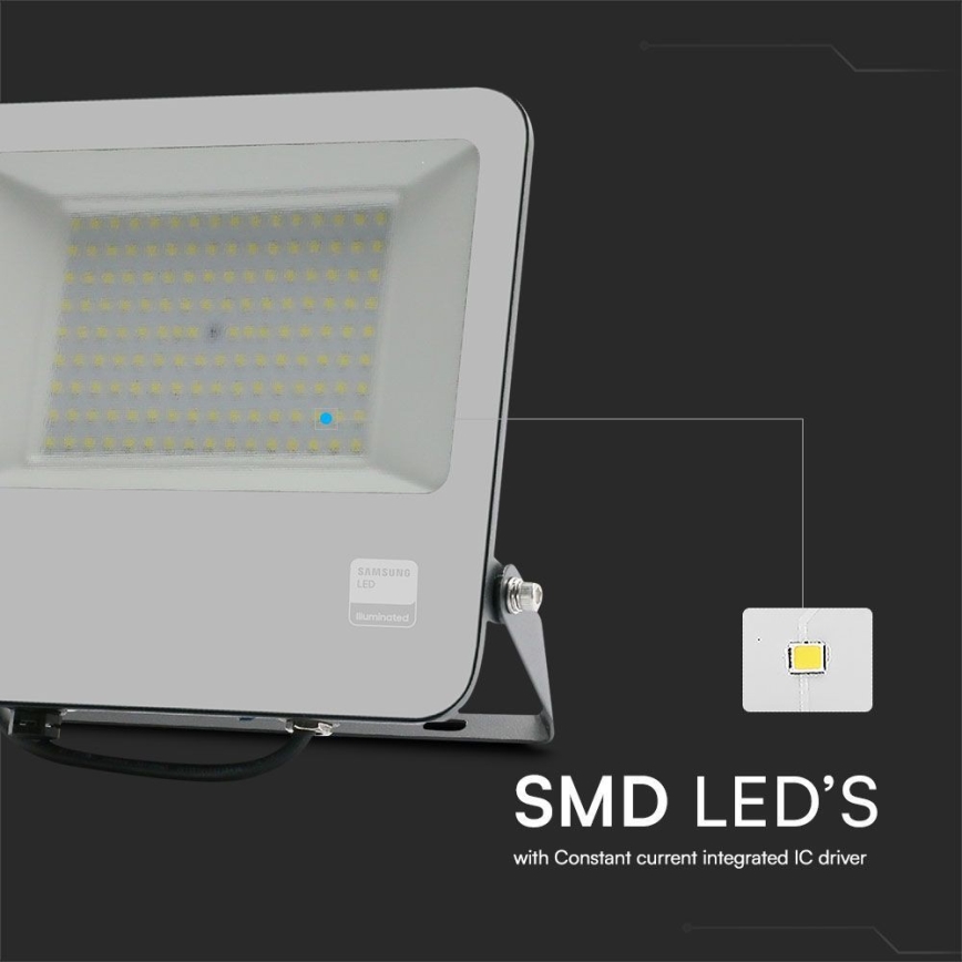 LED Naświetlacz SAMSUNG CHIP LED/100W/230V 6400K IP65 czarny