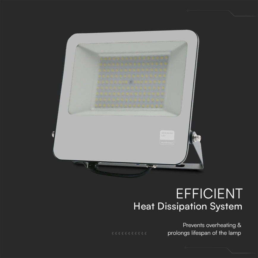 LED Naświetlacz SAMSUNG CHIP LED/100W/230V 6400K IP65 czarny