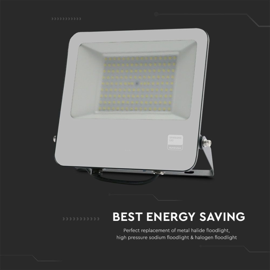 LED Naświetlacz SAMSUNG CHIP LED/100W/230V 6400K IP65 czarny