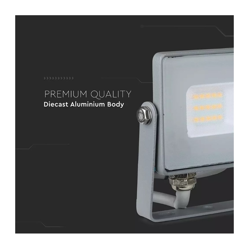 LED Naświetlacz SAMSUNG CHIP LED/10W/230V IP65 4000K szary