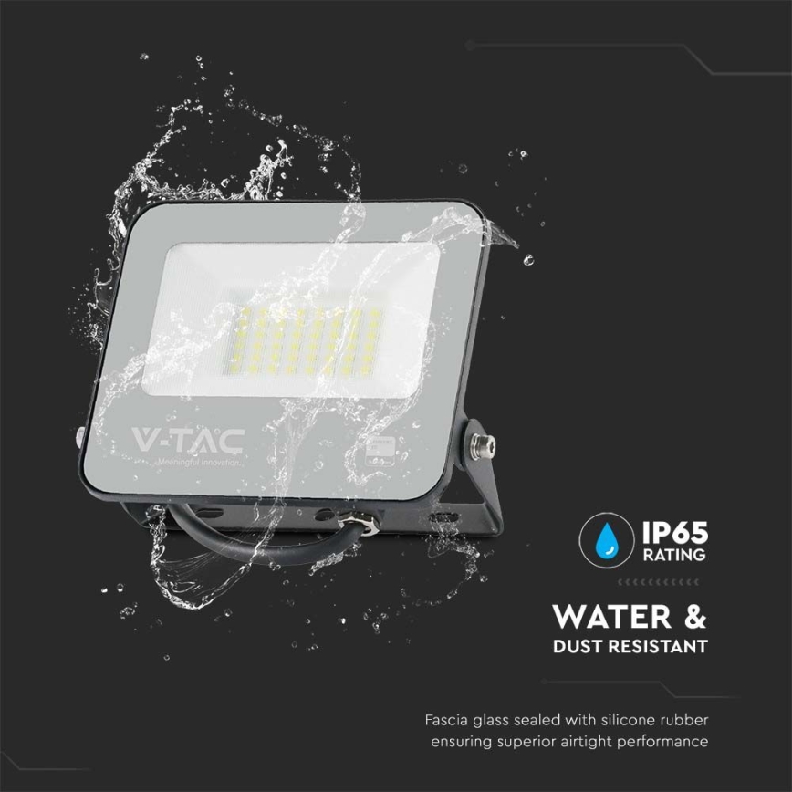 LED Naświetlacz SAMSUNG CHIP LED/30W/230V 4000K IP65 czarny