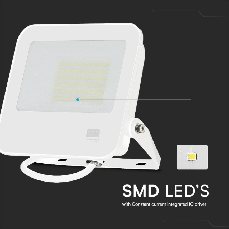 LED Naświetlacz SAMSUNG CHIP LED/50W/230V 6500K IP65 biały