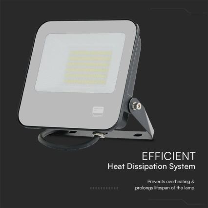 LED Naświetlacz SAMSUNG CHIP LED/50W/230V 6500K IP65 czarny