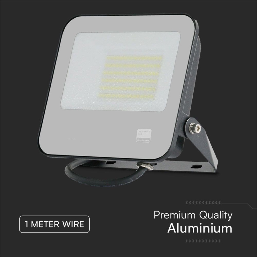 LED Naświetlacz SAMSUNG CHIP LED/50W/230V 6500K IP65 czarny