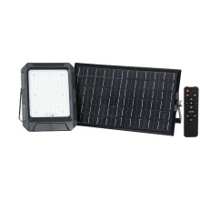 LED Naświetlacz solarny LED/15W/3,7V IP65 4000K czarny + pilot zdalnego sterowania