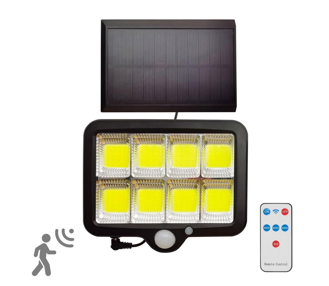 LED Naświetlacz solarny z czujnikiem INTEGRA LED/3W/3,7V IP44 + pilot