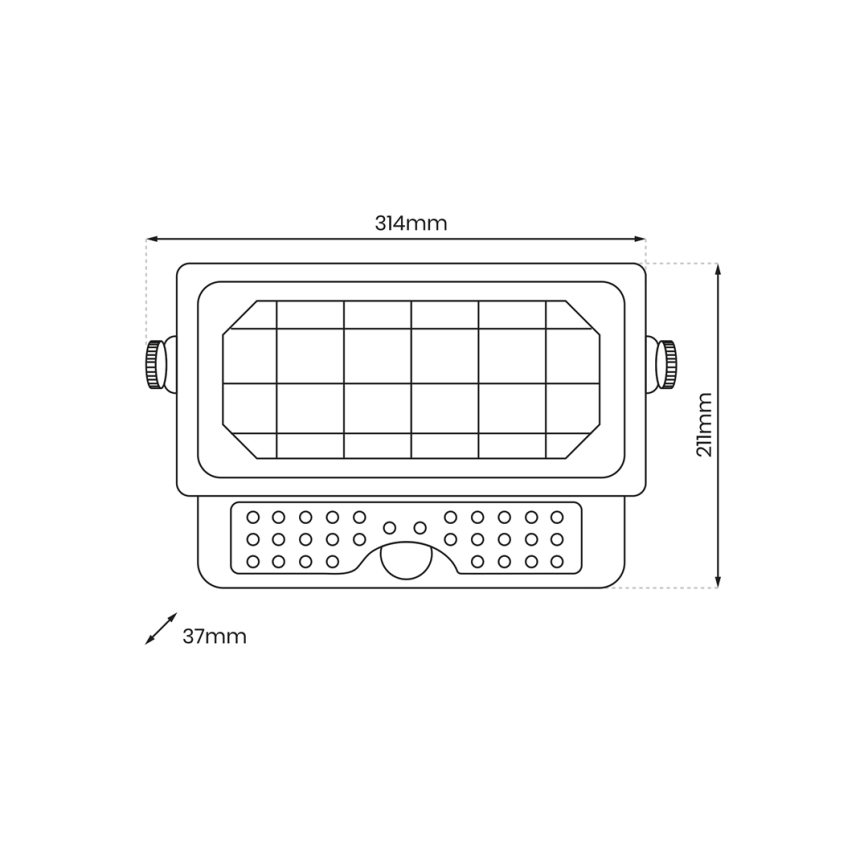 LED Naświetlacz solarny z czujnikiem ruchu i zmierzchu EPAD LED/10W/3000 mAh 7,4V 4000K IP65