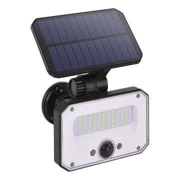 LED Naświetlacz solarny z czujnikiem ruchu SPILO LED/3,7V 3600mAh 3000K IP54 + pilot zdalnego sterowania