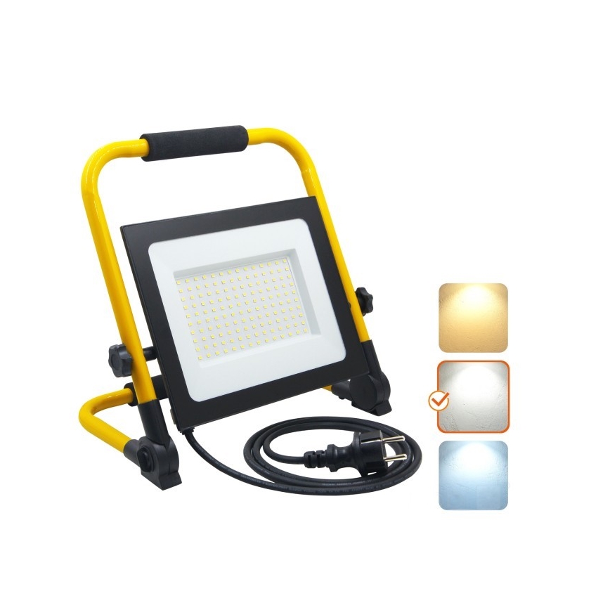 LED Naświetlacz TIGRA LED/100W/4000K IP54 czarny/żółty