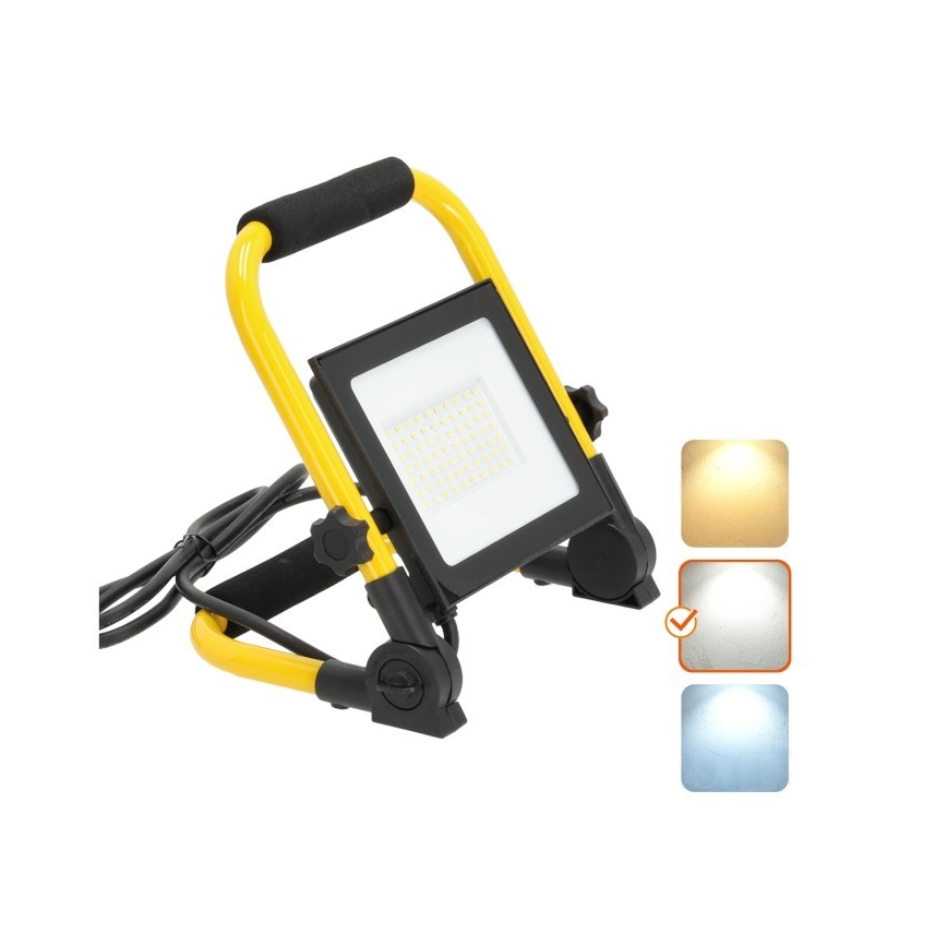 LED Naświetlacz TIGRA LED/50W/4000K IP54 czarny/żółty