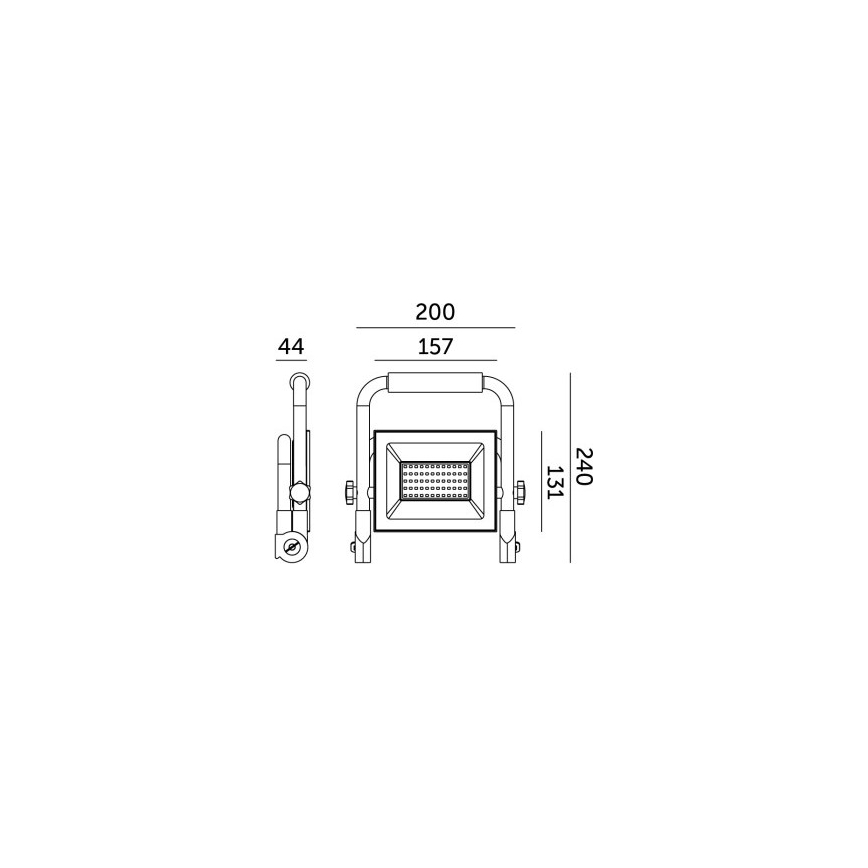 LED Naświetlacz TIGRA LED/50W/4000K IP54 czarny/żółty