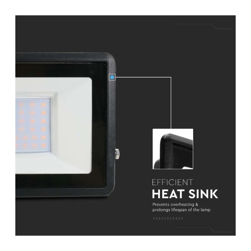 LED Naświetlacz z bezpośrednim podłączeniem SAMSUNG CHIP LED/30W/230V IP65 6500K
