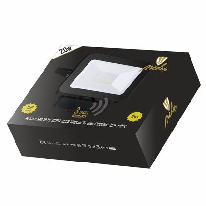Nedes LF2022MS - LED Reflektor z czujnikiem LED/20W/230V IP65
