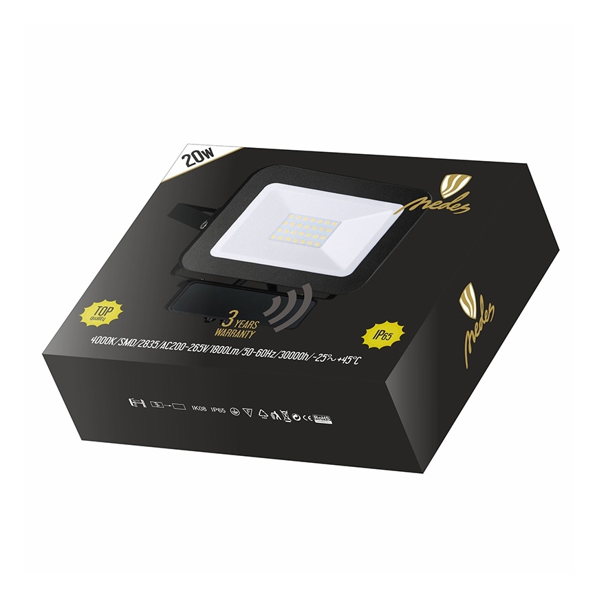 Nedes LF2022MS - LED Reflektor z czujnikiem LED/20W/230V IP65