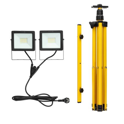 LED Naświetlacz ze statywem 2xLED/30W/230V IP65