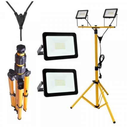 LED Naświetlacz ze statywem 2xLED/30W/230V IP65