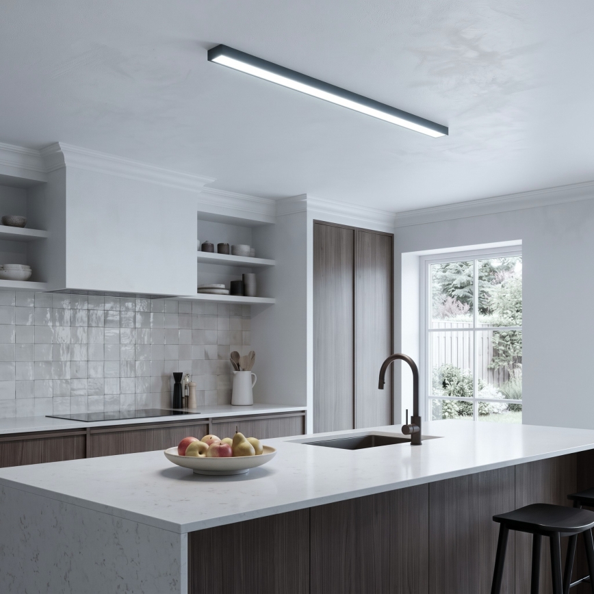 LED natynkowy/lampa wisząca na linkach LED/44W/230V 6000K 120 cm czarny