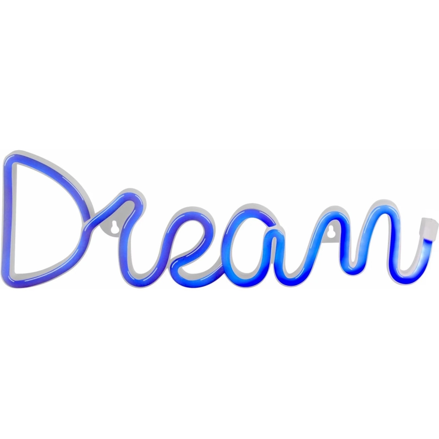 LED Neonowa dekoracja ścienna DREAM LED/3W/3xAA USB niebieska