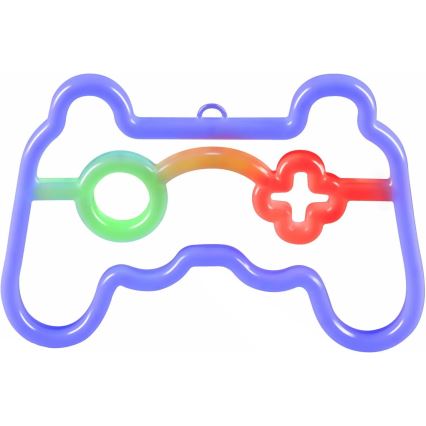LED Neonowa dekoracja ścienna GAME LED/3W/3xAA USB niebieska