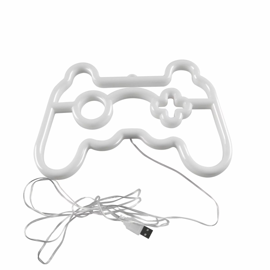 LED Neonowa dekoracja ścienna GAME LED/3W/3xAA USB niebieska