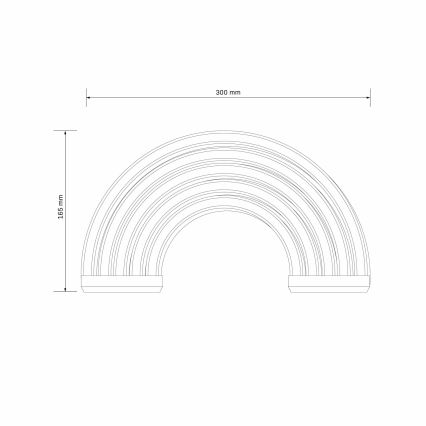 LED Neonowa dekoracja ścienna RAINBOW LED/3W/3xAA USB wielobarwna