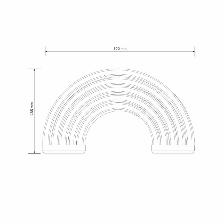 LED Neonowa dekoracja ścienna RAINBOW LED/3W/3xAA USB wielobarwna