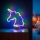 LED neonowa dekoracja stołowa LED/2W/3xAA USB jednorożec