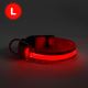 LED Obroża na baterie dla psa 45-52 cm 1xCR2032/5V/40 mAh czerwona