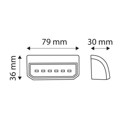 LED Odbłyśnik światła LICE LED/0,2W/12-24V IP67