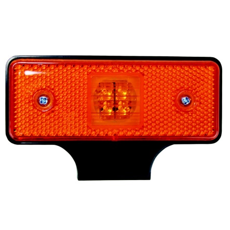 LED Odbłyśnik światła SINGLE LED/0,2W/12-24V IP67 pomarańczowy