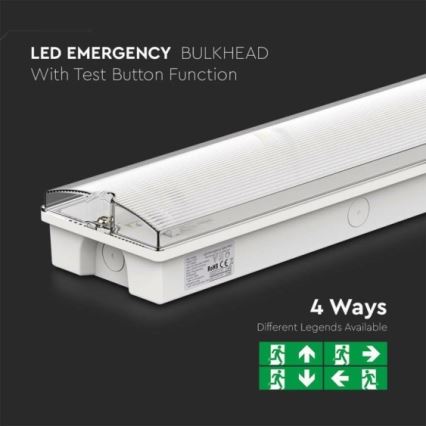 LED Oprawa awaryjna EMERGENCY EXIT LED/3W/230V 6400K IP65