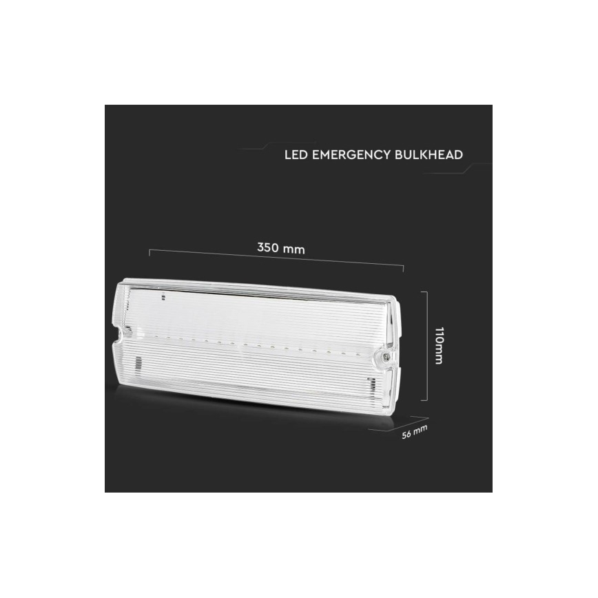 LED Oprawa awaryjna EMERGENCY EXIT LED/3W/230V 6400K IP65